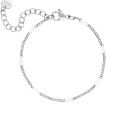 Finaste Enkelbandje Met Witte Bolletjes Clearance