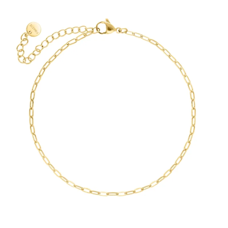 Finaste Enkelbandje Minimalistische Chains Goudkleurig Fashion