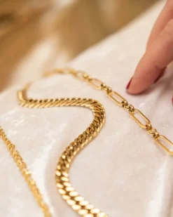 Finaste Enkelbandje open chains goud kleurig Clearance