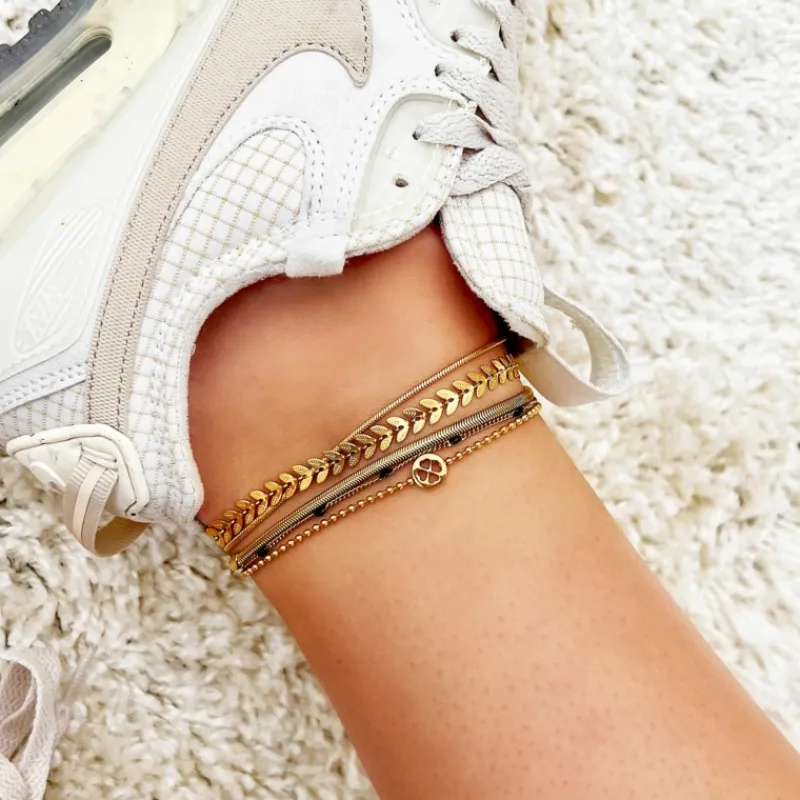 Finaste Enkelbandje snake chain goud kleurig Hot