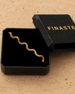 Finaste Enkelbandje wave goudkleurig New