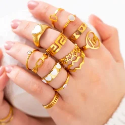 Finaste Exclusive sea shell ring goudkleurig Online