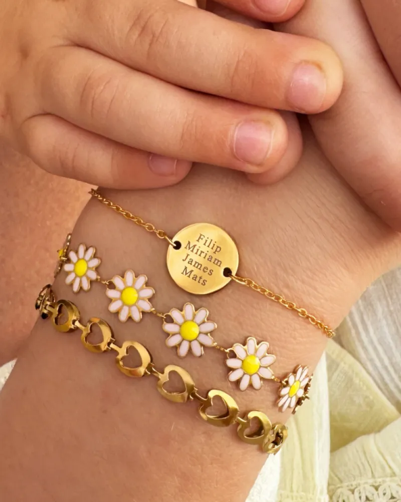 Finaste Familie naam armband goud kleurig New