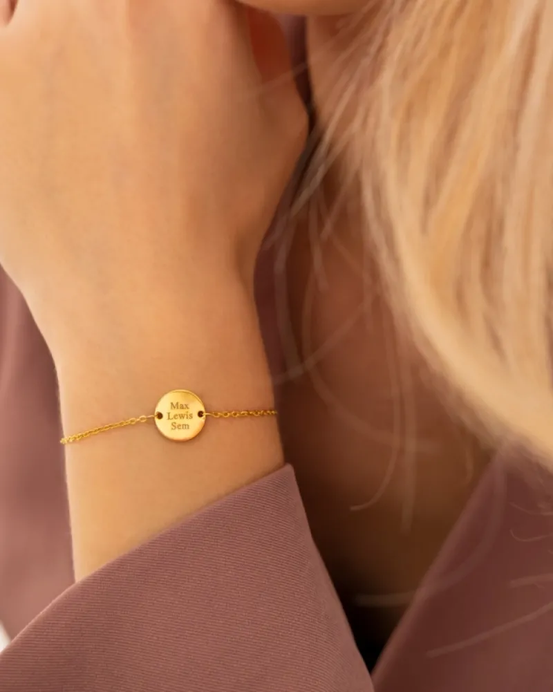 Finaste Familie naam armband goud kleurig New