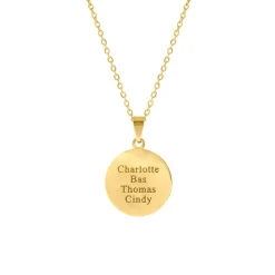 Finaste Familie naamketting goud kleurig Clearance
