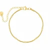 Finaste Fijn gedraaid enkelbandje gold plated Clearance