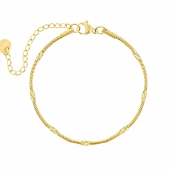 Finaste Fijn gedraaid enkelbandje gold plated Clearance