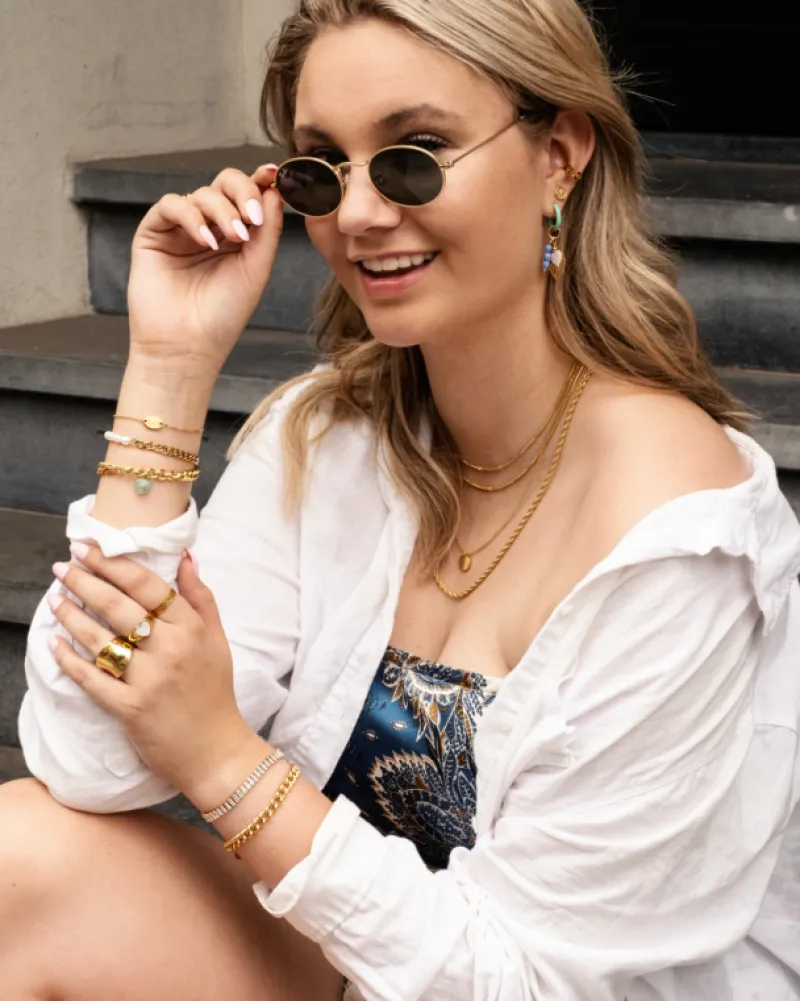 Finaste Fijne ring verstelbaar gold plated Outlet