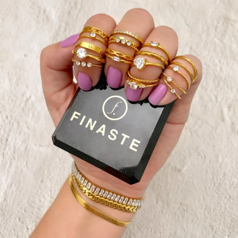 Finaste Fijne ring verstelbaar gold plated Outlet