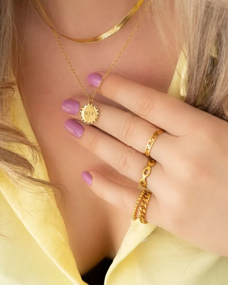 Finaste Fijne ring verstelbaar gold plated Outlet