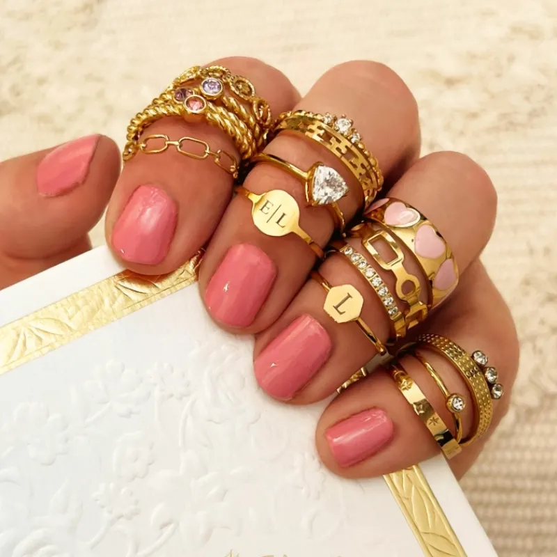Finaste Fijne ring verstelbaar gold plated Outlet