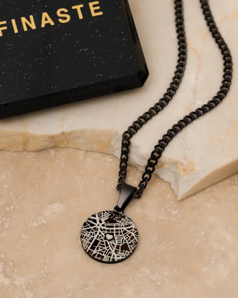 Finaste First date heren ketting zwart Online