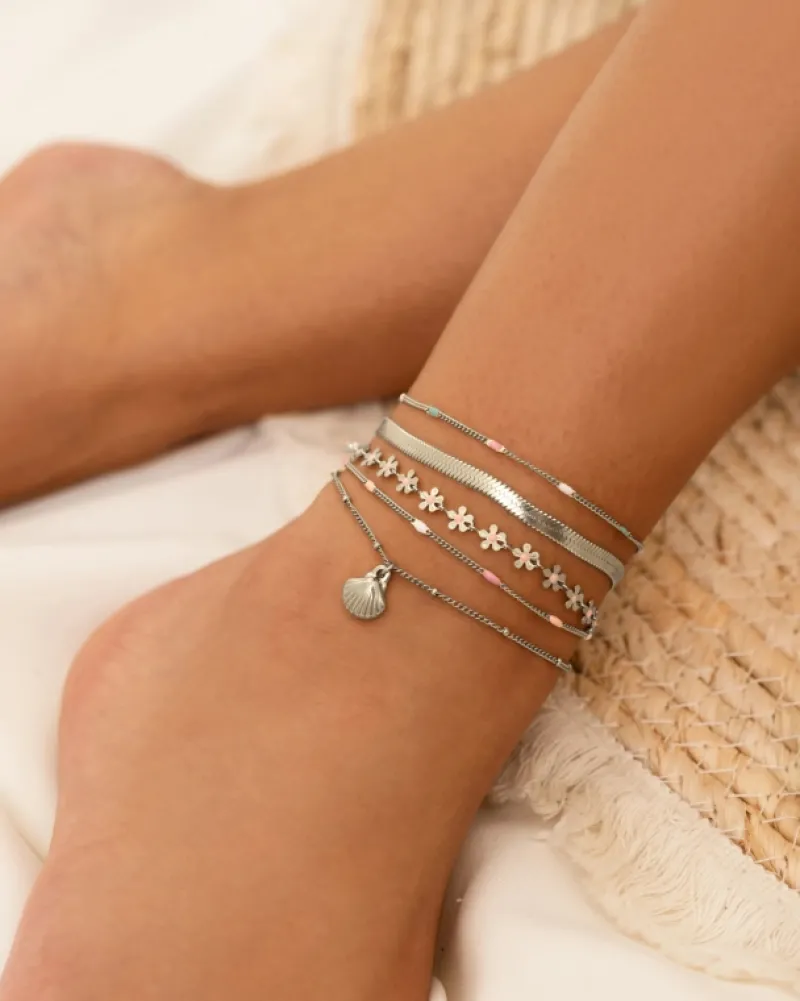 Finaste Flower anklet pink Clearance