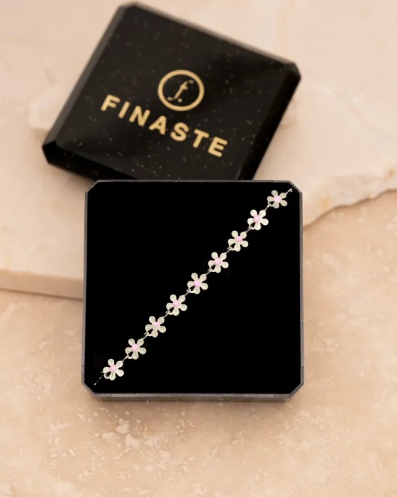 Finaste Flower anklet pink Clearance