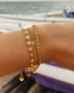 Finaste Flower Bracelet Goudkleurig Hot