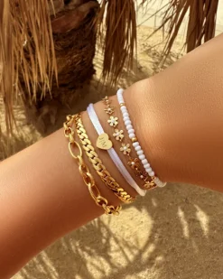 Finaste Flower Bracelet Goudkleurig Hot