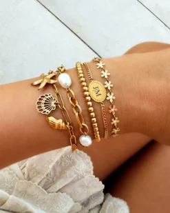 Finaste Flower Bracelet Goudkleurig Hot