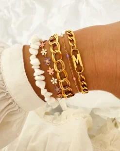 Finaste Flower bracelet multicolor goldplated Hot
