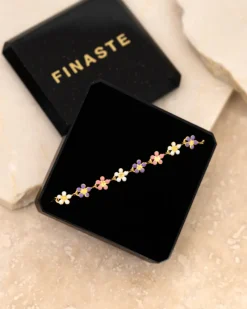 Finaste Flower bracelet multicolor goldplated Hot