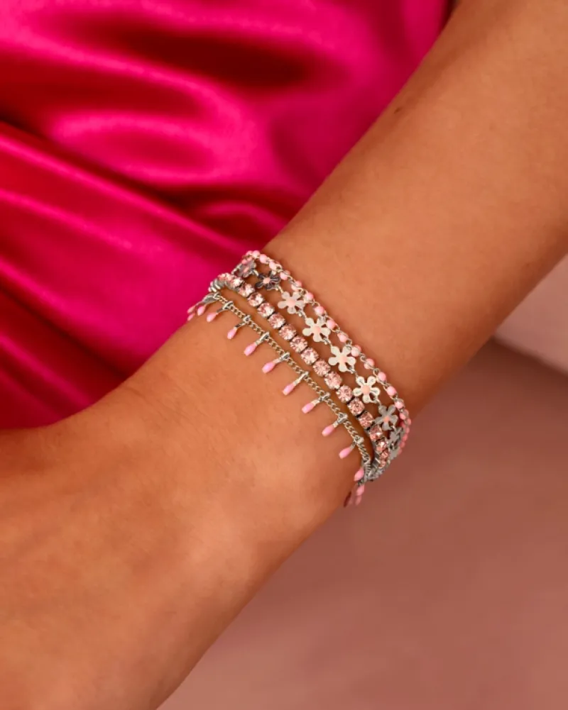 Finaste Flower bracelet pink Clearance