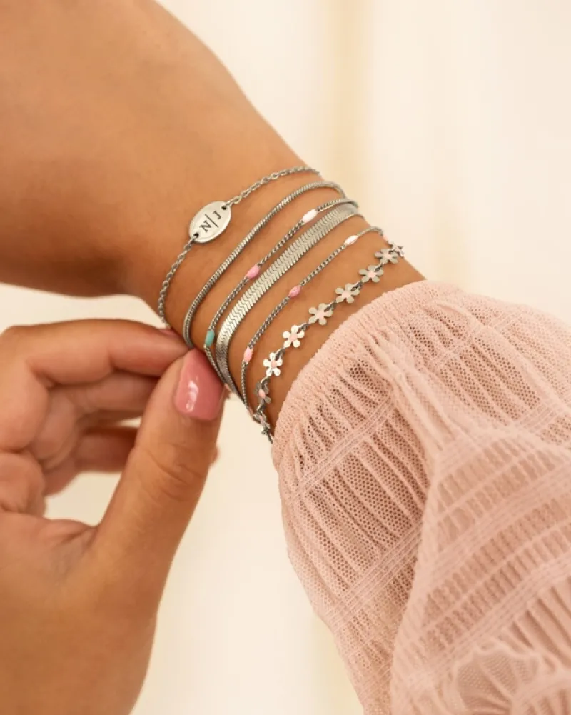 Finaste Flower bracelet pink Clearance