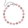 Finaste Flower enkelbandje pink color mix Best