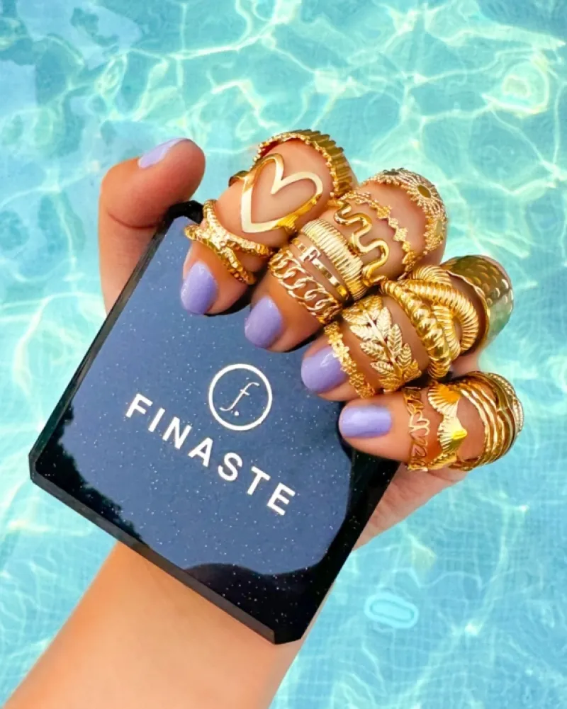 Finaste Flower ring goudkleurig Outlet