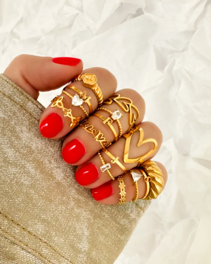 Finaste Flower ring goudkleurig Outlet