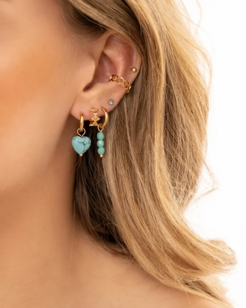 Finaste Geboortesteen oorbellen goudkleurig Fashion