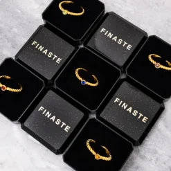 Finaste Geboortesteen ring goudkleurig Hot