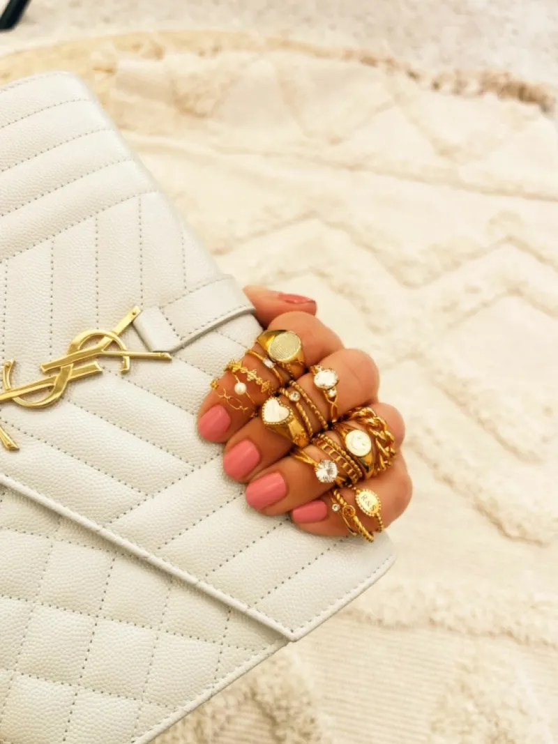 Finaste Geboortesteen ring goudkleurig Hot