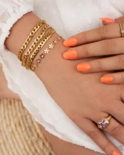Finaste Geboortesteen ring goudkleurig Hot