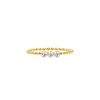 Finaste Gedraaide ring met 3 steentjes goud kleurig Outlet