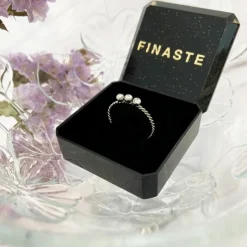Finaste Gedraaide ring met 3 steentjes Discount