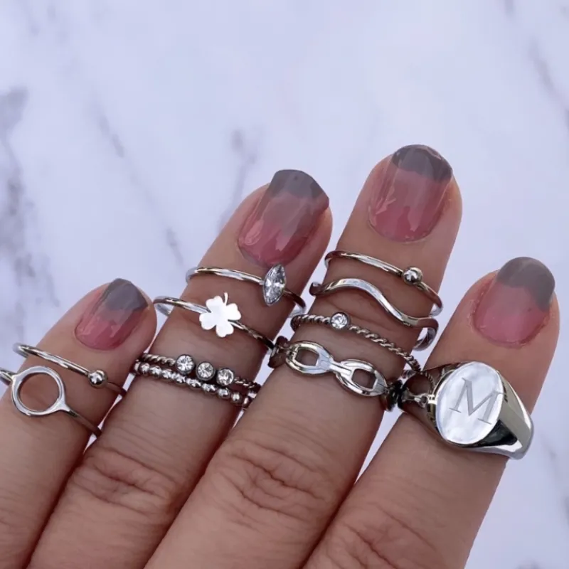 Finaste Gedraaide ring met 3 steentjes Discount