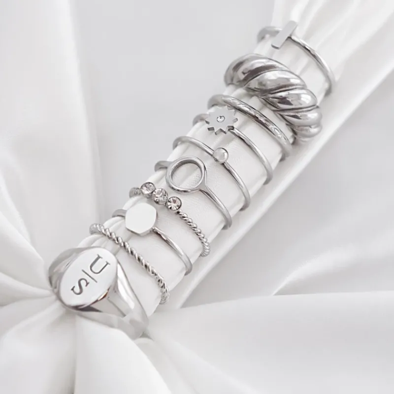 Finaste Gedraaide ring met 3 steentjes Discount
