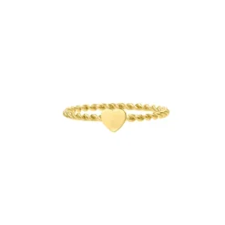 Finaste Gedraaide ring met hartje goud kleurig New