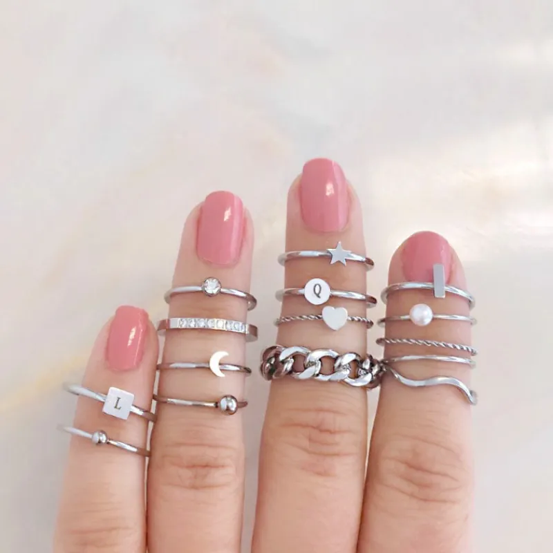 Finaste Gedraaide ring met hartje Hot