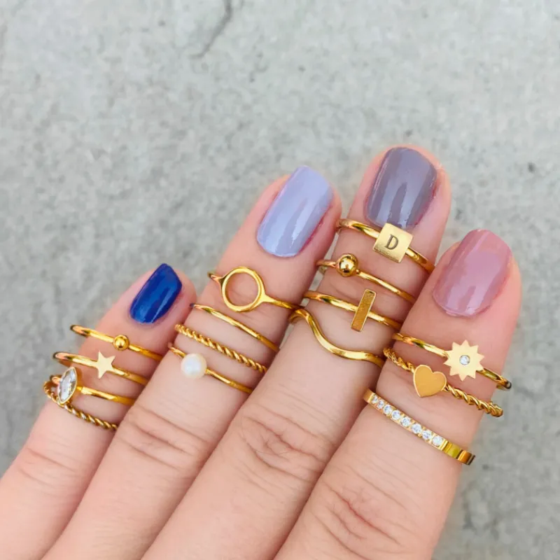Finaste Gedraaide ring met hartje goud kleurig New