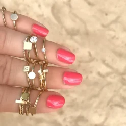Finaste Gedraaide ring met hartje goud kleurig New