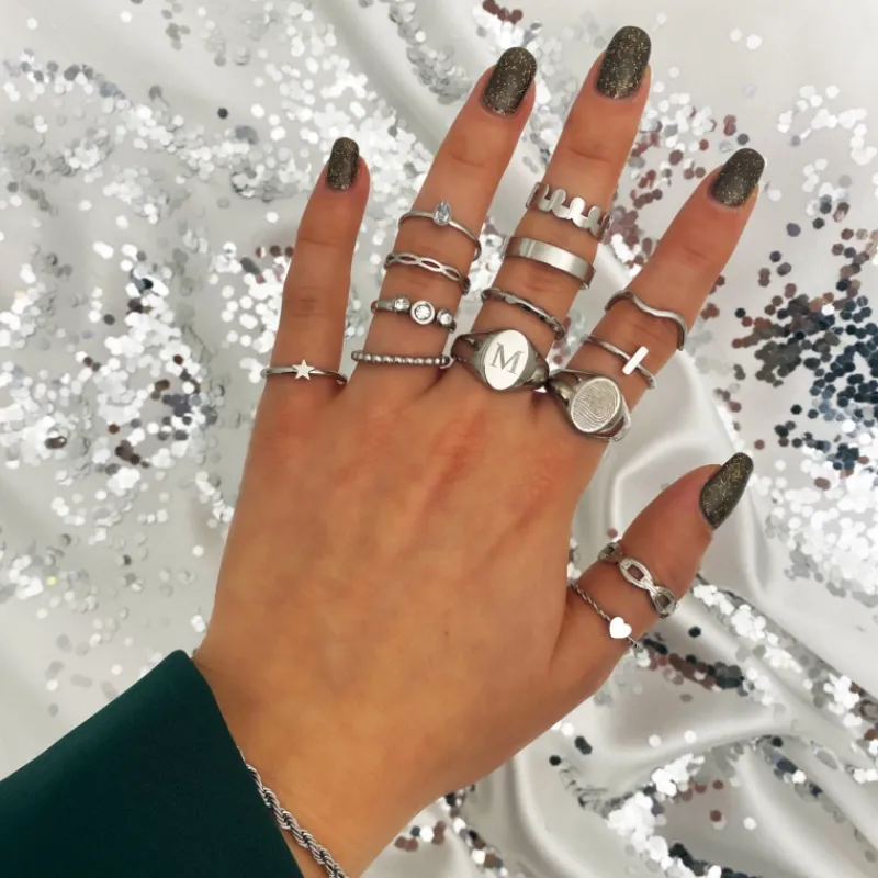 Finaste Gedraaide ring met hartje Hot