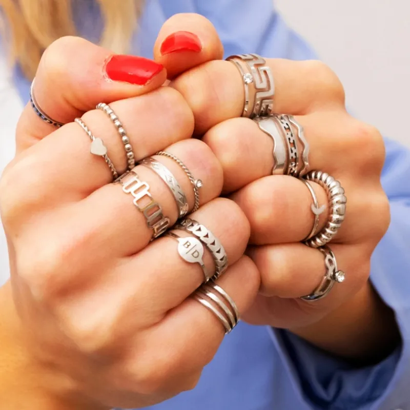 Finaste Gedraaide ring met hartje Hot