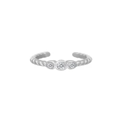 Finaste Gedraaide ring three stones Fashion