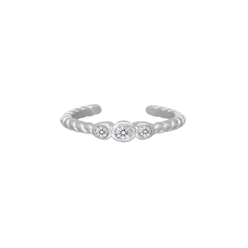 Finaste Gedraaide ring three stones Fashion