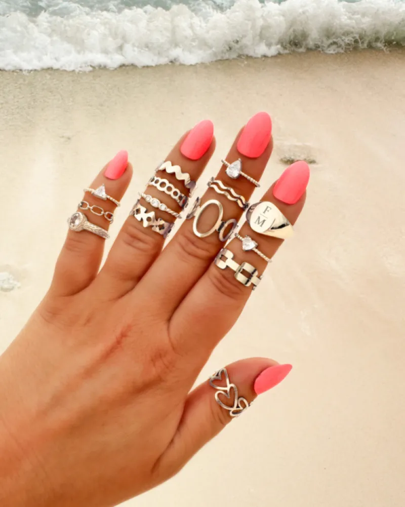 Finaste Gedraaide ring three stones Fashion