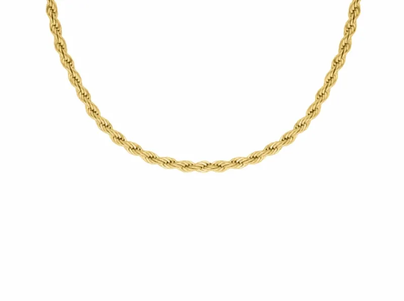 Finaste Gedraaide Schakelketting Heren Goudkleurig Hot