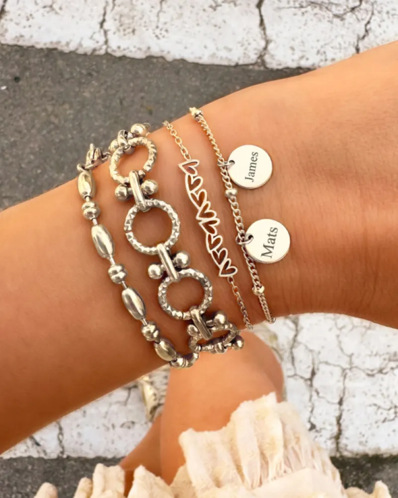 Finaste Gepersonaliseerde armband 2 muntjes Fashion