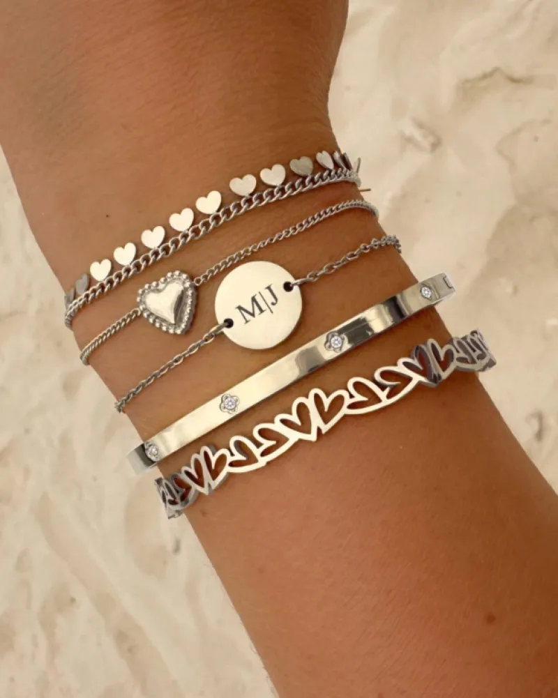 Finaste Gepersonaliseerde Armband Twee Initialen Outlet