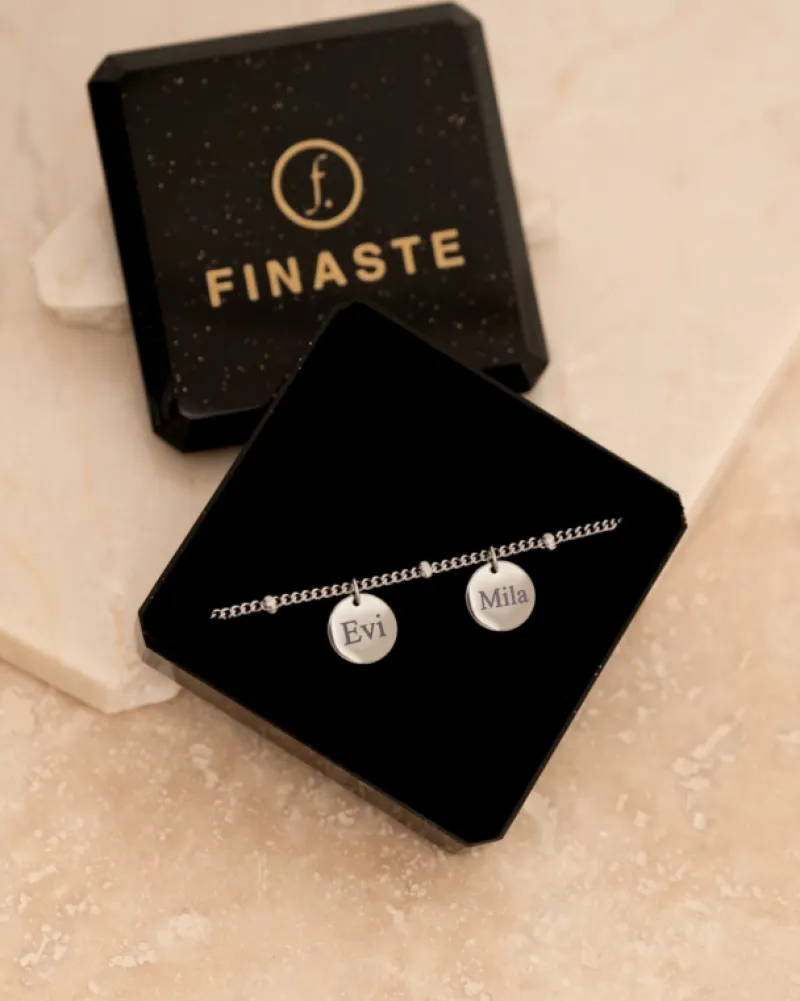 Finaste Gepersonaliseerde armband 2 muntjes Fashion