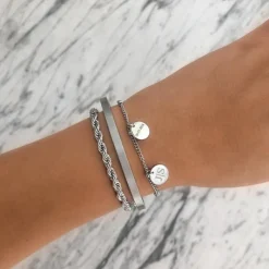 Finaste Gepersonaliseerde armband 2 muntjes Fashion